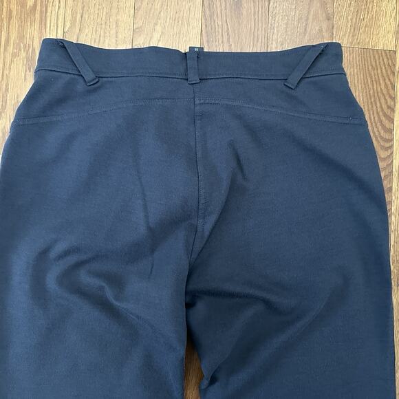 Eileen Fisher Charcoal Gray Straight Leg Knit Pants Button Front Pockets Sz XS - Picture 5 of 5